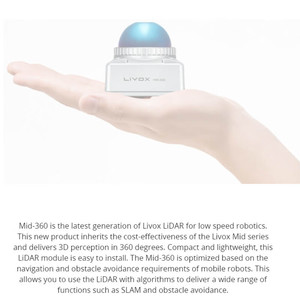 Nuevo Sensor LiDAR Livox Mid-360 2026, Telémetro Láser 3D de Plástico para Robots Autónomos, Vehículos de Entrega AGV, Tecnología DJI en Tiempo Real - Product Image 5