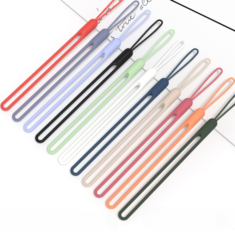 Soft Silicone Wrist Straps Short Anti-Drop Rubber Hand Lanyard for Mobile Phones Cameras Keys Cord Chains Hanging Rope Charms Image 2