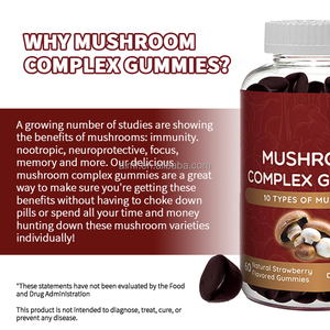 60 Gomitas Complejas de Setas con Sabor a Fresa para Adultos 10 Tipos de Setas Suplemento Dietético - Product Image 5
