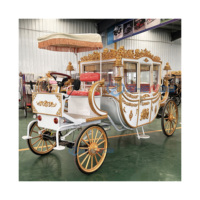 Chariots de calèche de mariage Véhicule électrique royal blanc et doré Nouveau style Remorque de calèche de mariage à vendre
