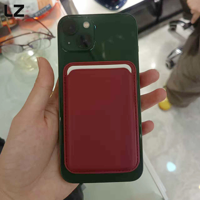 LZ MagSafe Wallet Card Holder RFID Blocking Leather Magnetic for IPhone 16 15 14 13 12 Series Holds 2 3 Cards