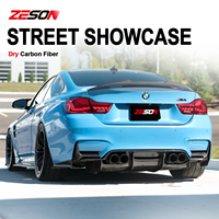 Ailerons arrière en fibre de carbone sèche ZESON pour BMW M3 F80 M4 F82 F83 2014-2018
