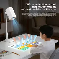 Proyektor Sentuh Interaktif Portabel Desktop 3D Resolusi 1080P Permainan Edukasi untuk Belajar Piano Matematika Bahasa Inggris (Anak-anak CRT)