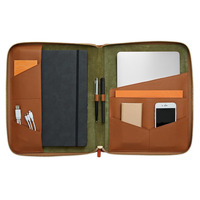 Sac de voyage en cuir véritable anti-RFID grande capacité avec fermeture éclair, organiseur de documents, porte-passeport en nylon et étui pour tablette/banque d'alimentation