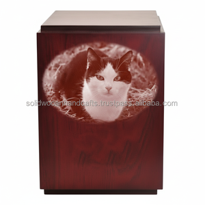 Caja de urna de madera funeraria para cenizas de mascotas, urnas de cremación de madera para cenizas de gatos y perros, urnas de palisandro a bajo precio - Product Image 1