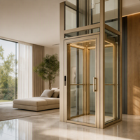 Ascenseur compact intégré au mur pour maison, économiseur d'espace, pour villas résidentielles de 2 à 3 étages, intérieur