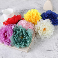 Offre Spéciale – Tête de fleur de pivoine en soie imperméable et durable de 13 cm pour décoration de toile de fond de mariage, extérieur, DIY – 12 couleurs, haute qualité