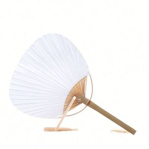 Abanicos de Bambú Tejidos con Diseño Personalizado Estilo Japonés, Ecológicos, para Regalos Promocionales, Decoración de Bodas, con Mango Natural - Product Image 1