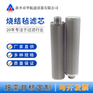 Élément filtrant en maille frittée en acier inoxydable 316L personnalisable chargeur sous vide avec cartouche filtrante à filetage externe - Product Image 5