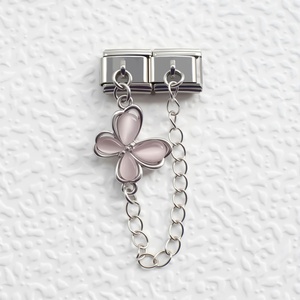 Pulsera de Acero Inoxidable Elástica DIY con Doble Colgante de Lazo, Estilo Italiano, de Moda Transfronteriza, Unisex, ¡Venta Caliente! - Product Image 6