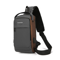 Bolso Bandolera Multifuncional Impermeable de PU Antirrobo para Hombre, con Cierre de Cremallera, Bloqueo con Contraseña, Carga USB, Inteligente, para Viajes
