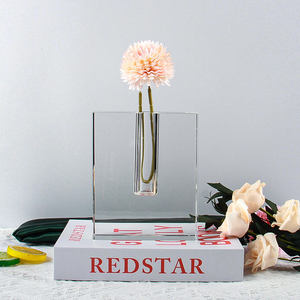 Wedding Table Decoration <strong>Rectangle</strong> Shaped Clear Crystal <strong>Vase</strong> Crystal <strong>Glass</strong> Flower <strong>Vase</strong> Tabletop <strong>Vase</strong> - Product Image 6