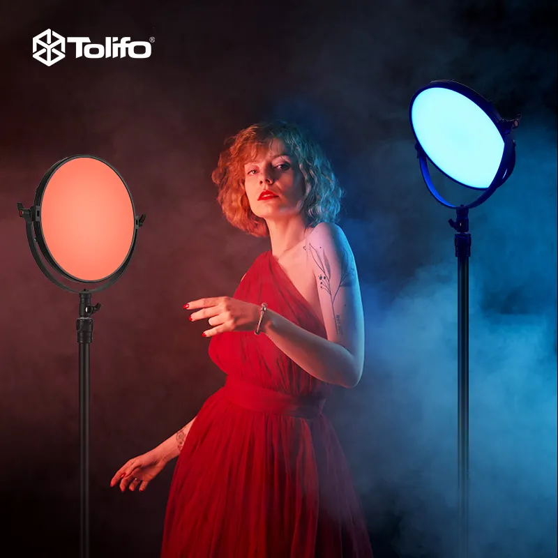 TOLIFO R-S60RGB RGB 비디오 라이트 LED 사진 사진 풀 컬러 배터리 Dimmable 2700K-10000K 바이 컬러 소프트 패널 라이트 스튜디오