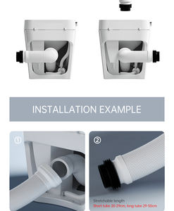 Inodoro de Lujo con Tanque Sanitario, Doble Descarga, Inodoro Suspendido con Rociador de Bidé, <span class=keywords><strong>Cisterna</strong></span> de Vidrio Negro - Product Image 6