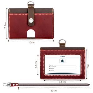 Porta Tarjetas de Identificación y Credenciales de Cuero Genuino Boshiho con Correa, 3 Tamaños Disponibles - Product Image 3