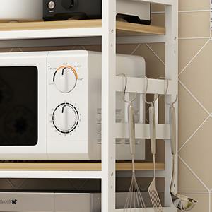 Armoire moderne à 4 niveaux, blanche, hauteur de 165cm, pour four à <span class=keywords><strong>micro</strong></span>-<span class=keywords><strong>ondes</strong></span>, rangement de boulangers pour la cuisine - Product Image 3