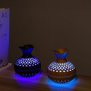 Máy tạo độ ẩm không khí cầm tay 7 màu LED ánh sáng ban đêm hạt gỗ siêu âm sương mù 300ml USB Độ ẩm văn phòng nhà LED phun khuếch tán - Product Image 4