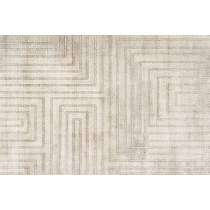 Alfombra EIFFEL HOME de Color Beige con Rayas, Estilo Nórdico, Fibra de Poliéster, Impermeable, Lavable, Antideslizante, de Gran Tamaño, para Sala de Estar, Dormitorio o Estudio - Product Image 1