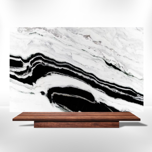 Mármol Blanco Panda con Vetas Negras Intensas, Losa de Piedra Natural Blanca Pura, Decoración de Lujo para Paredes Interiores, Pisos y Encimeras - Product Image 1