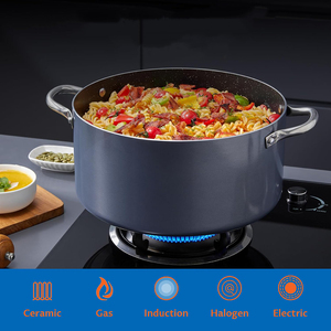 Marmites à soupe de haute qualité, style moderne, compatibles lave-vaisselle et four, avec poignée en acier inoxydable, fond à induction, pot en céramique - Product Image 2