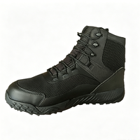 Bottes de travail tactiques imperméables, larges, orthopédiques, avec fermeture éclair, légères, confortables, en maille tricotée, chaussures de moto