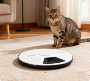 Pengumpan Hewan Peliharaan Cerdas <span class=keywords><strong>2026</strong></span> Desain Baru Enam Lubang dengan Pengaturan Waktu dan Pengingat Musik Kuantitatif untuk Anjing dan Kucing - Product Image 2