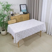 Nappe élégante en dentelle imprimée en relief colorée, blanche, pour mariages, banquets et fêtes