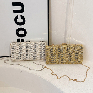 Borse a Scatola alla <span class=keywords><strong>Moda</strong></span> per <span class=keywords><strong>Donna</strong></span>, Borse da Spiaggia in Paglia per Ragazze Giovani - Product Image 1