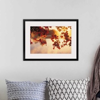 Automne feuilles d'or forêt paysage moderne élégant hôtel œuvre paysage peinture toile impression mur Art pour salon