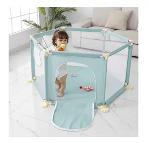 OEM alta calidad personalizable bebé valla de seguridad niños portátil patio de juegos gran patio de plástico interior corralito para niños