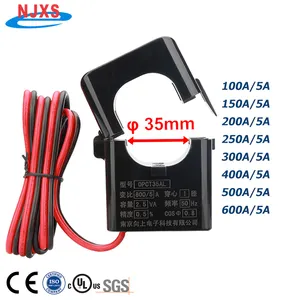 NJXSE OPCT35ATL Split Core Current Transformer with 5A 1A Output Range 0-630A and 35 mm Hole Size for Detecting AC Current