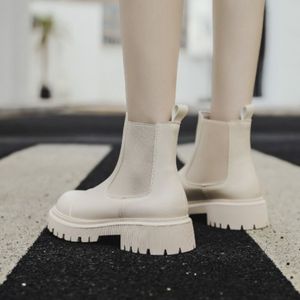 Bottines de haute qualité pour femmes, bout carré, plateforme, bottes de créateur - Product Image 6