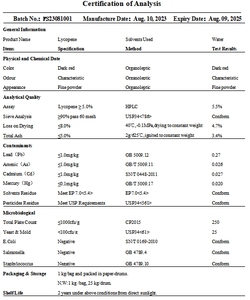 Chất lượng cao tự nhiên cà chua <span class=keywords><strong>Lycopene</strong></span> chiết xuất 5% 10% bổ sung <span class=keywords><strong>Lycopene</strong></span> bột - Product Image 6