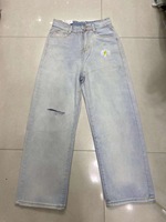 Balles de jeans en denim jambe droite décontractés de haute qualité pour les femmes
