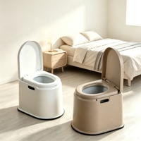 Chaise de toilette pliable portable avec accoudoirs, seau mobile anti-odeur pour la maison, le camping et les voyages – Vente en gros usine