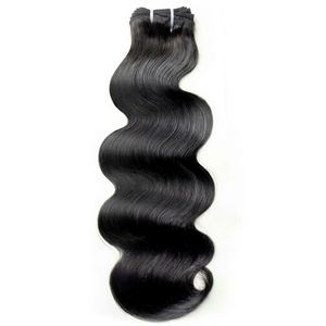 ผมต่อแบบตรงสไตล์อินเดีย ทำจากผมแท้ชนิดเรมี่ สีดำนุ่มสลวย - Product Image 1