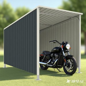 ELS0508-H180 Capanno/Copertura in Acciaio Verniciato a Polvere per ATV, Bici e Attrezzi da Giardino, Facile da Montare - Product Image 4