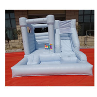 Château gonflable commercial blanc personnalisé à prix d'usine, combo gonflable pour événements et location