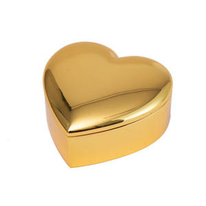 Серебристый золотой оловянный свадебный брелок в форме сердца, шкатулка для ювелирных изделий и колец для свадебной вечеринки - Product Image 3