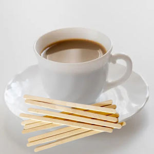 Penjualan Terbaik dapat disesuaikan ukuran warna alam pengaduk kopi kayu Biodegradable pengaduk kopi stik pencampuran - Product Image 3