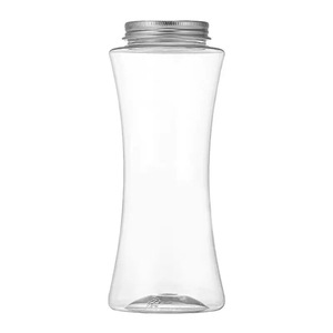 Bouteille de boisson jetable en PET avec couvercle à vis et étiquette adhésive pour thé au lait, soda, boisson, pot en plastique de forme cylindrique - Product Image 6