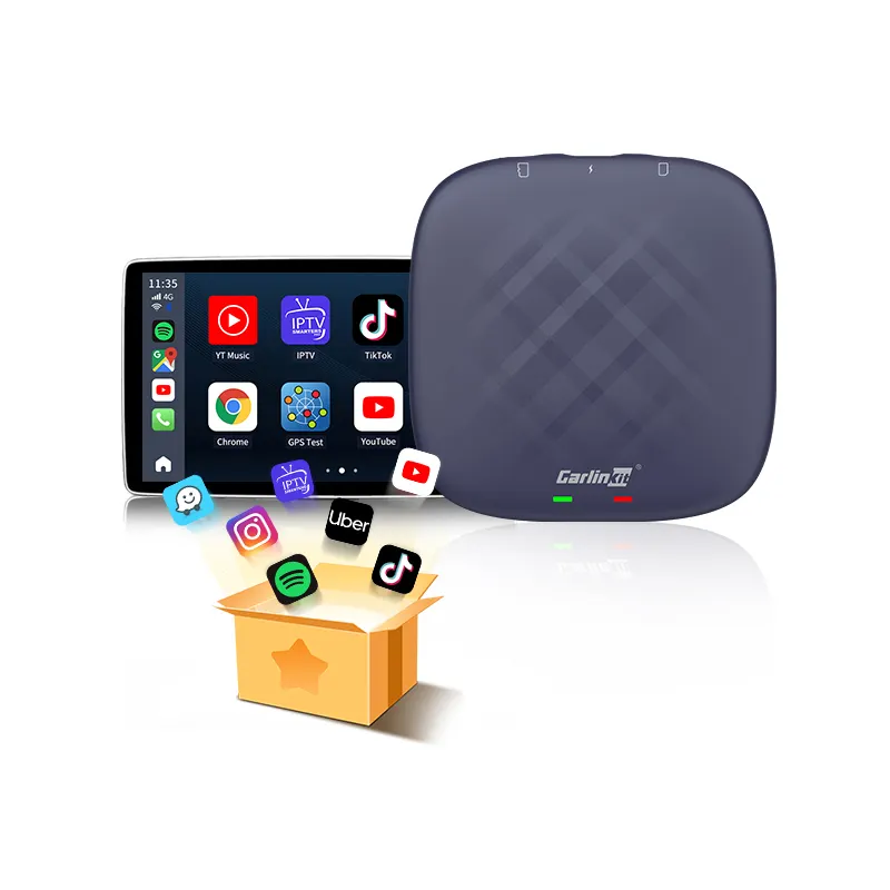 Carlinkit Android Ai Smart Box 4G 64G Draadloze Carplay Android 13 Auto Youtobe Netflix Multimedia Box Auto