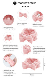 Pakcare Nouveaux produits 2025 <span class=keywords><strong>Bande</strong></span> de cheveux à nœud mignon personnalisé-pour le lavage du visage, le spa et le démaquillage - Product Image 3