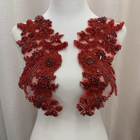 Corsage Corset en Tissu Brodé de Cristaux, Paillettes Florales, Strass et Perles