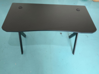 Table de bureau d'ordinateur PC en forme de Y réglable noir moderne avec porte-gobelet