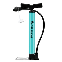 Fahrrad Ball Pump Inflator Boden mit Messgerät für Presta und Schrader Valves-120Psi