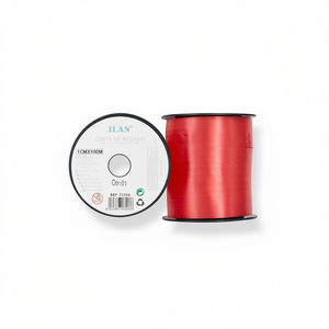 Nastro regalo Ilan 1 cm x 100 m rosso per confezionare regali - Product Image 1