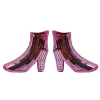 Vente directe d'usine paillettes Disco chaussures verre talons hauts pour femmes-fête Banquet décor pendentifs Thanksgiving dos école
