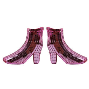 Vente directe d'usine paillettes Disco chaussures verre talons hauts pour femmes-fête Banquet décor pendentifs Thanksgiving dos école - Product Image 4