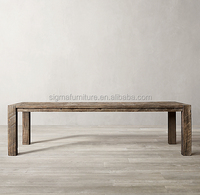Mobilier de maison classique Salle à manger intérieure Table à manger en bois de chêne